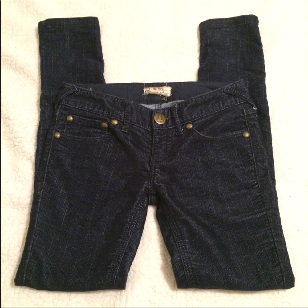 Free People Velvety Soft Skinny Jeans Zip ankle 25